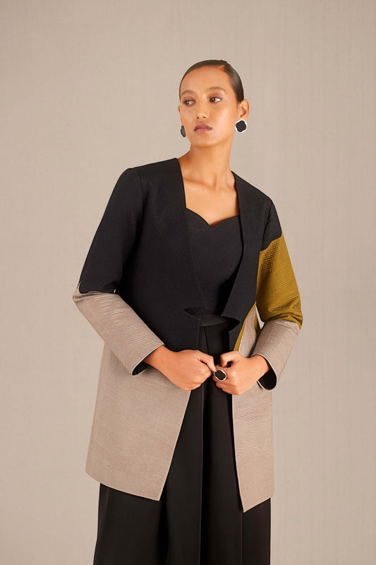 Chanderi Aanisah Jacket – Black