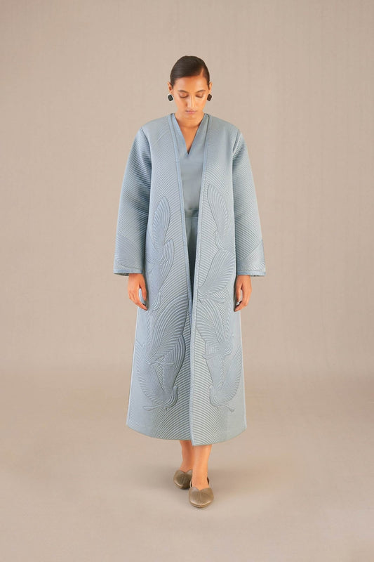 Silk Nia Jacket Set – Blue