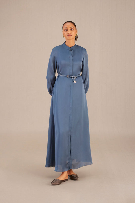 Organza Nuh Abaya Set – Blue