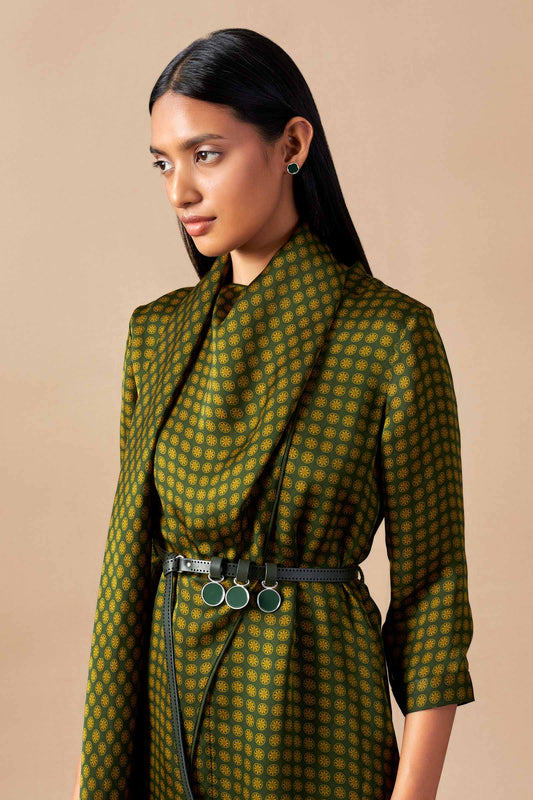 Silk Faridah Tunic Set – Green