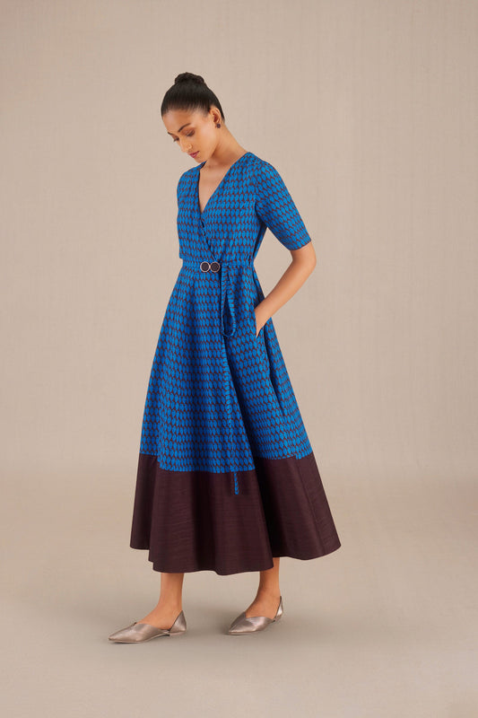 Silk Anaya Dress – Blue
