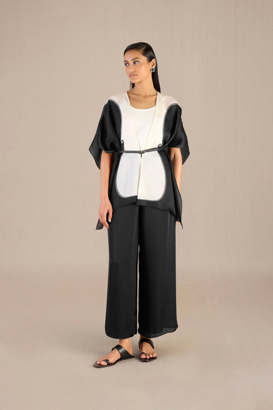 Organza Adena Cape Set – Black