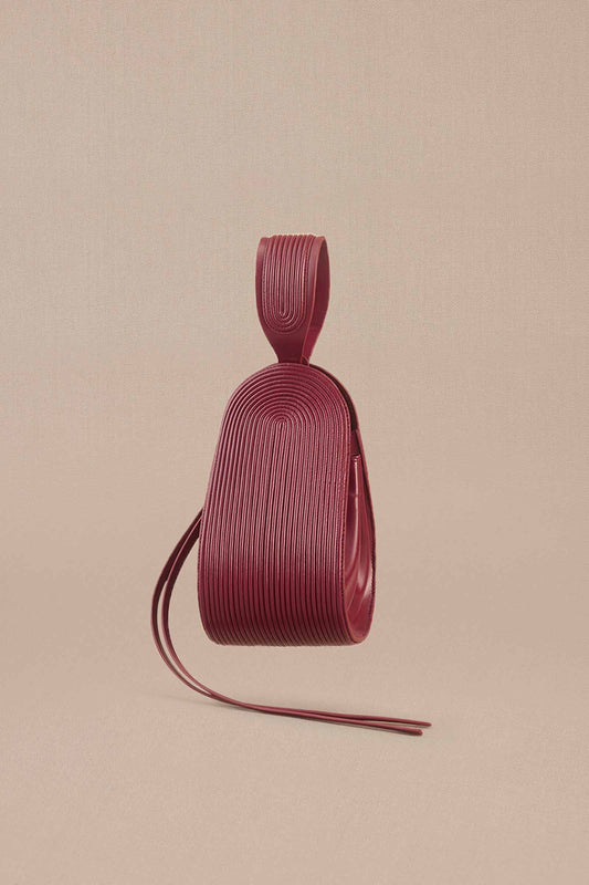 Faux Leather Nésara Bucket Bag – Red
