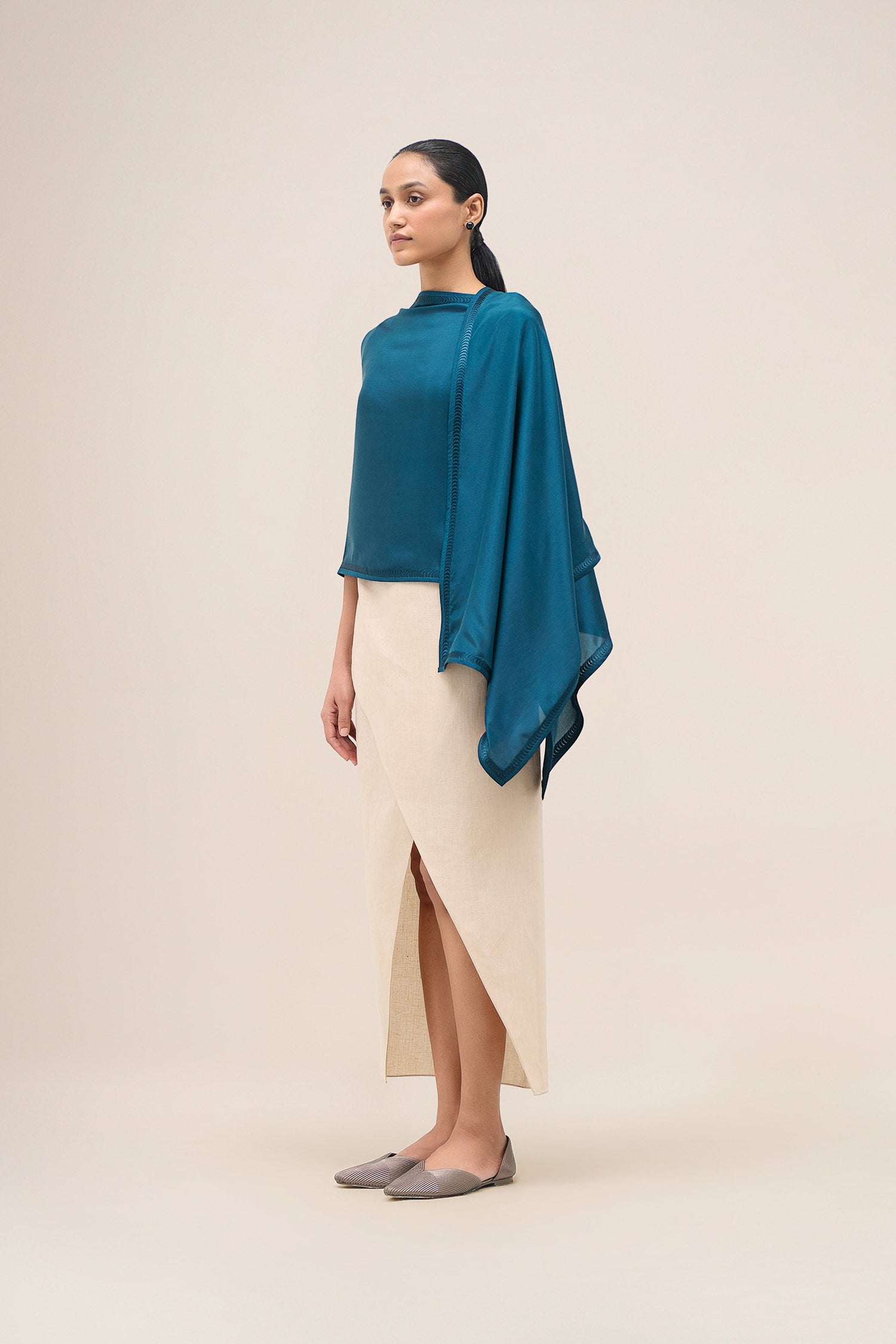  Silk Ivelle Scarf – Blue