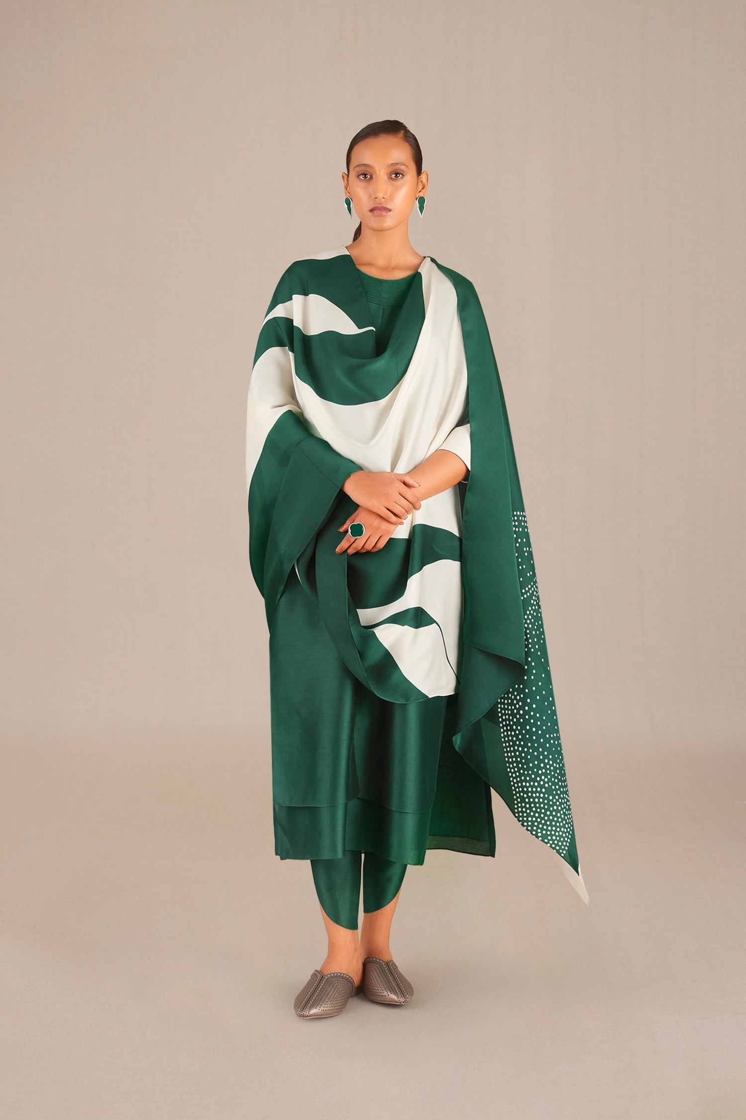 Azmi Kurta set - Emerald 