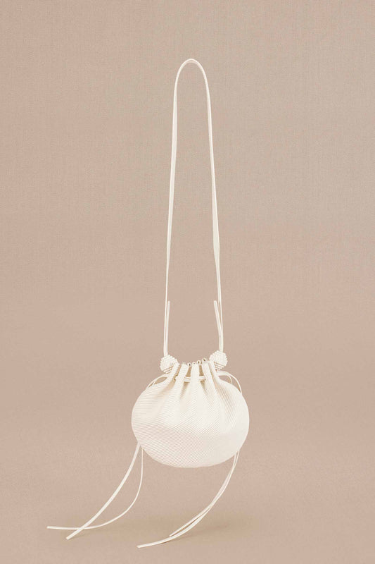 Faux Leather Aalema Sling Bag – Ivory