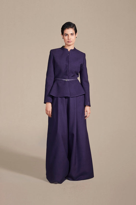 Wool Noya Jacket Set – Purple