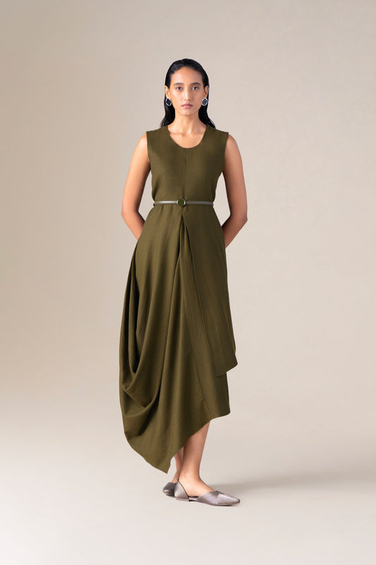 Wool Arzu Dress – Green