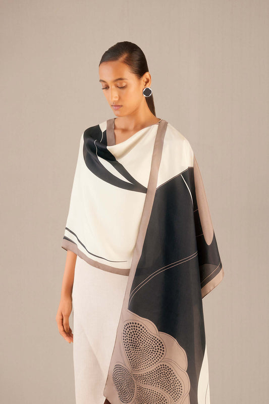 Silk Asah Scarf – Beige