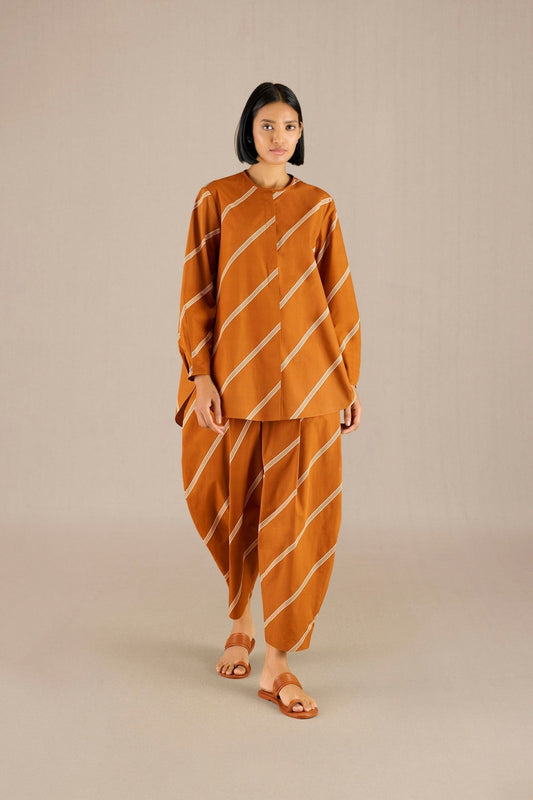Cotton Laya Shirt Set – Orange