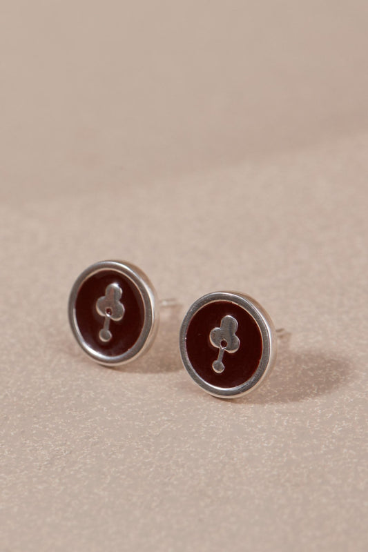 Lana Studs - Burgundy