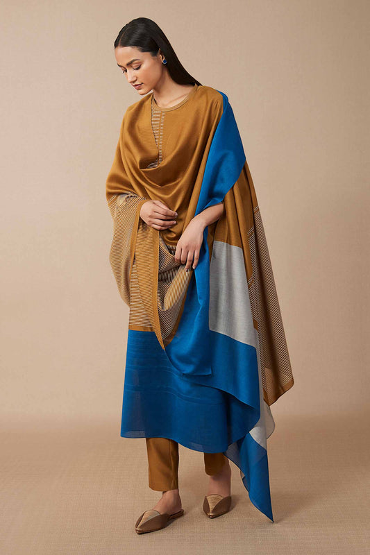 Chanderi Azizah Kurta Set – Multicolor