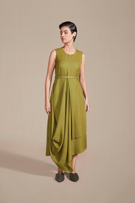 Wool Ruwa Dress – Green