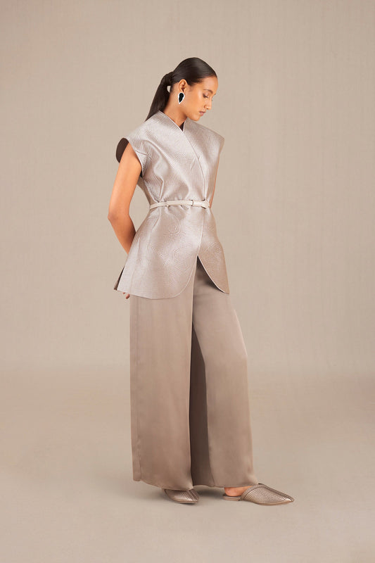 Organza Effat Jacket Set – Metallics