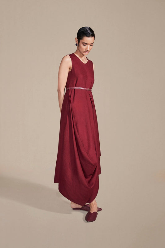 Wool Ruwa Dress – Red