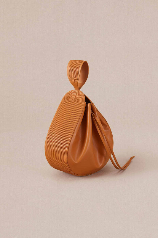 Faux Leather Haya Bucket Bag – Orange