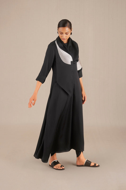 Organza Parveen Tunic Set – Black