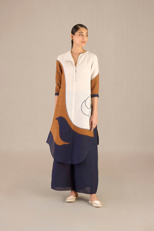 Linen Kara Tunic Set – Blue