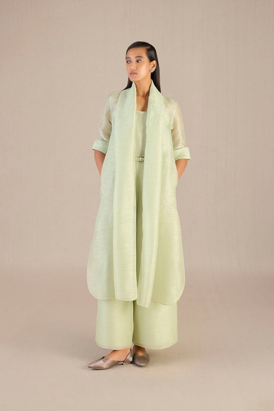 Silk Unsa Cape Set – Green