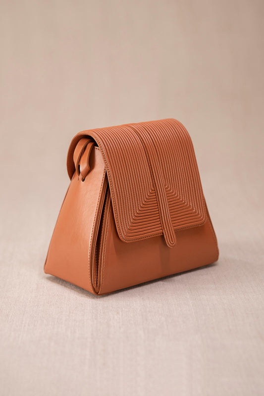 Leather Naia Shoulder Bag – Brown