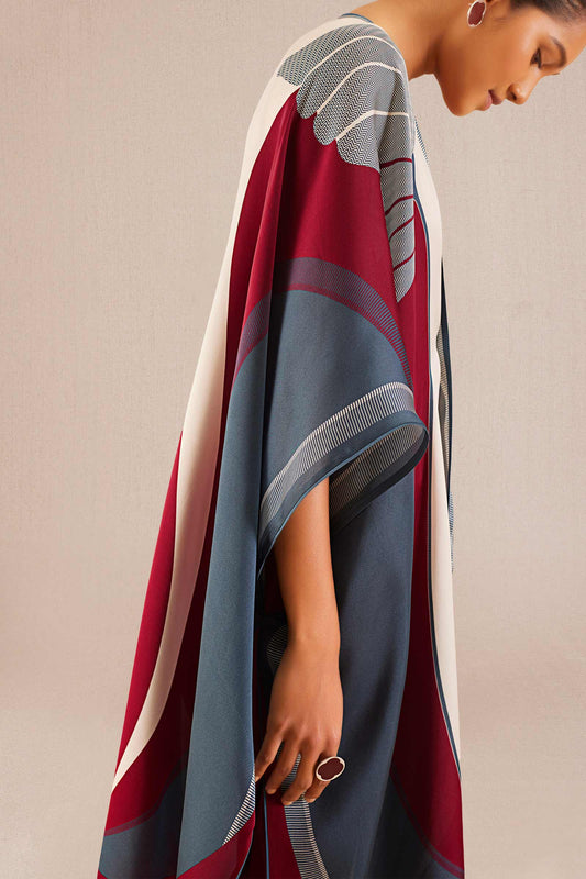 Organza Idaya Cape Set – Red