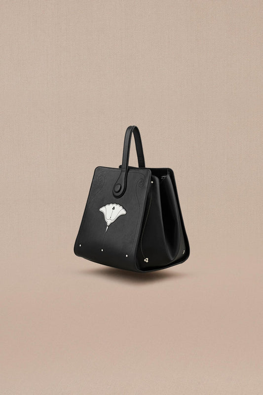 Faux Leather Duha Bucket Bag – Black