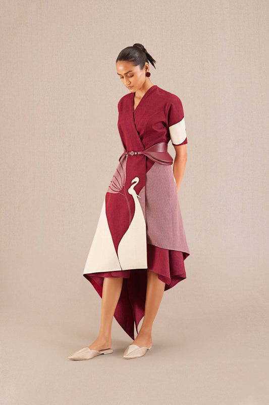 Linen Naila Jacket Set – Red