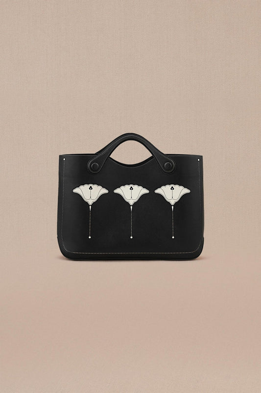 Faux Leather Zora Tote Bag – Black
