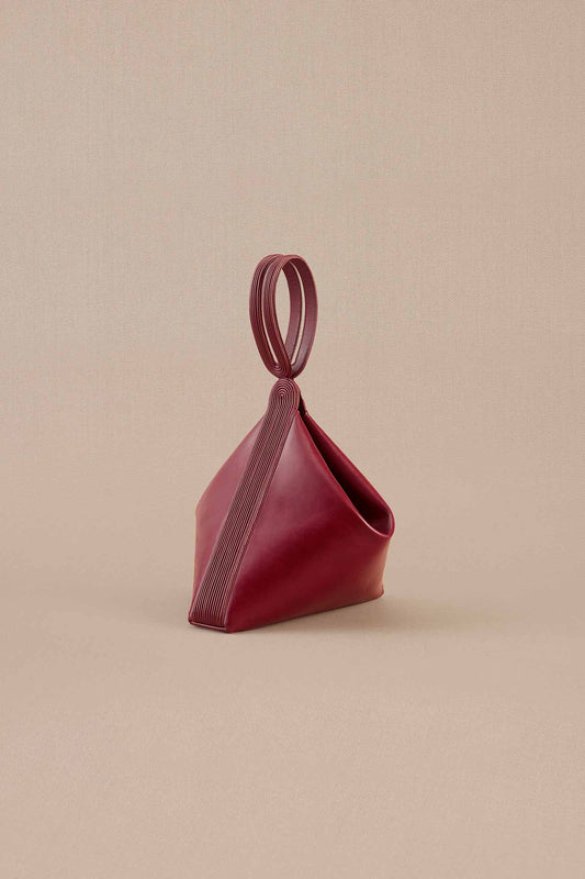Faux Leather Aqida Bucket Bag – Red