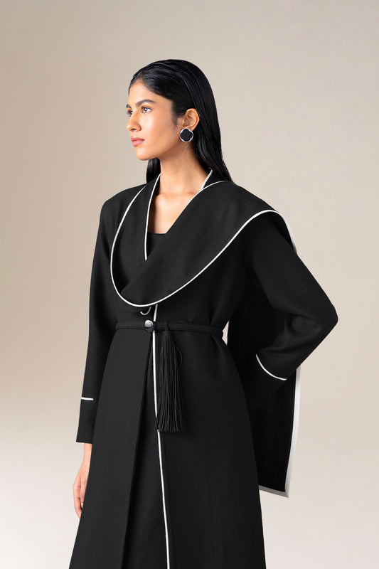 Wool Soraya Abaya Set – Black