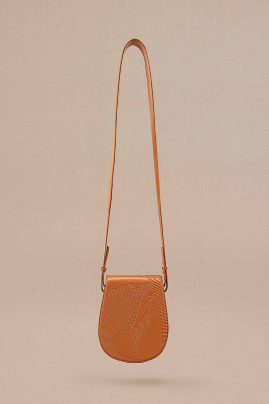 Faux Leather Zyna Sling Bag – Orange