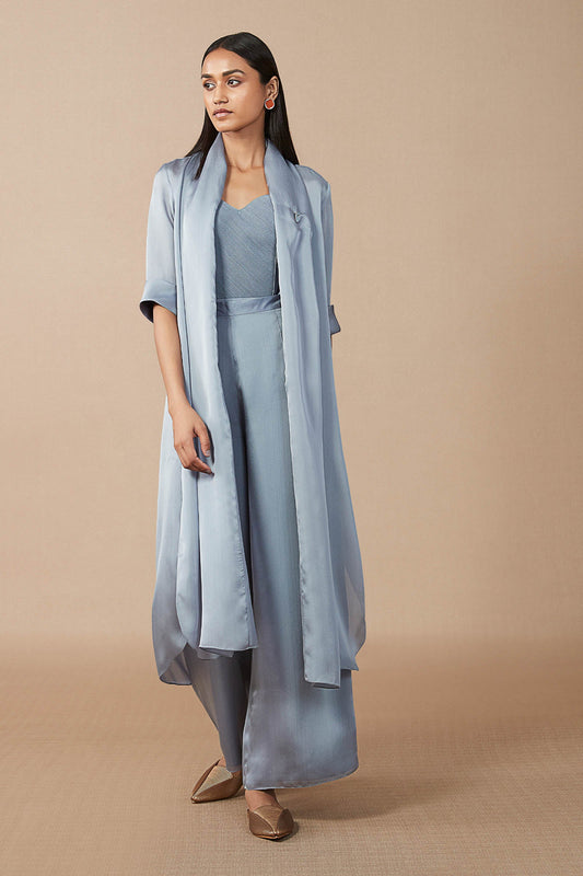 Organza Aileen Throw Set – Blue
