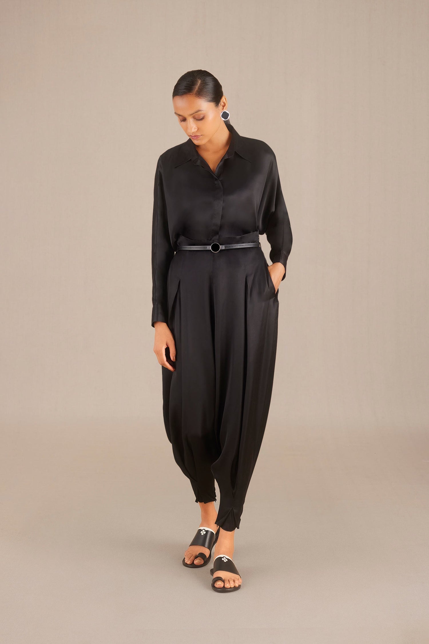 Aarifa Shirt Set - Black