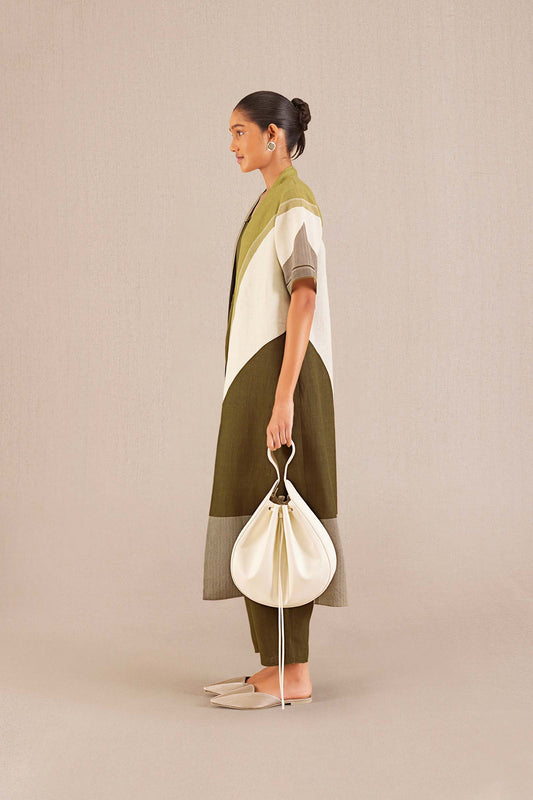 Linen Zilda Cape Set – Green