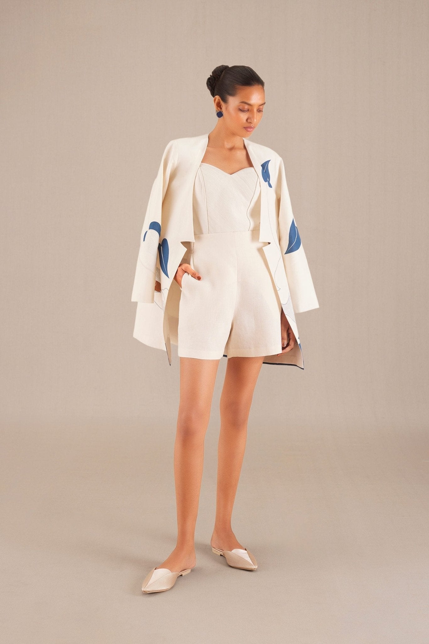 Amira Jacket Set - Ivory