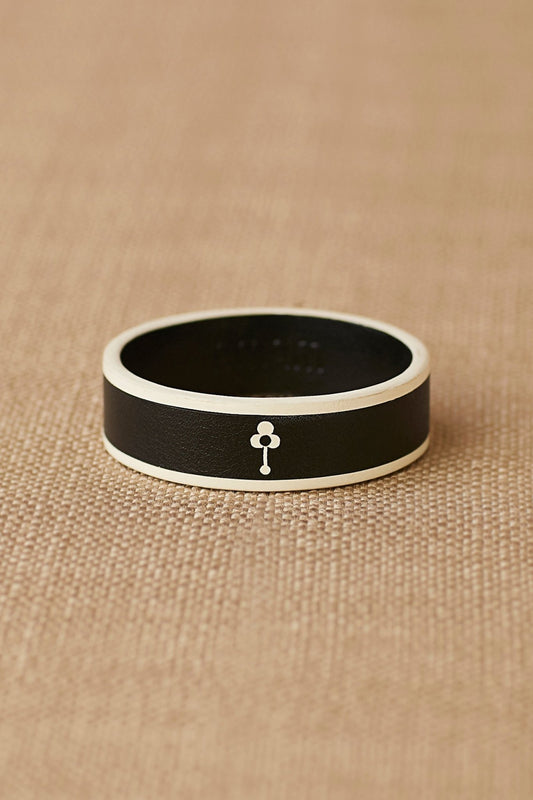 Faux Leather Vera Cuff – Black