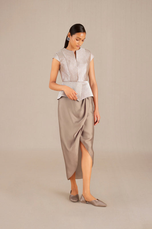 Organza Esme Jacket Set – Metallics