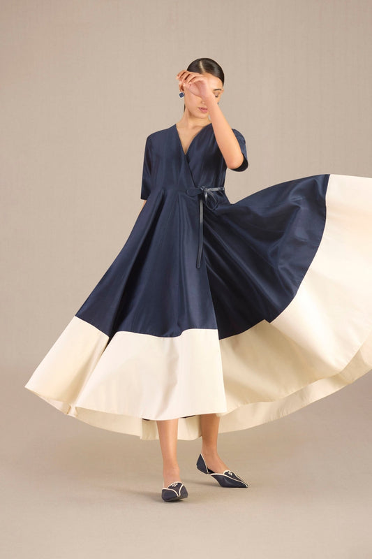 Silk Alizeh Dress – Blue