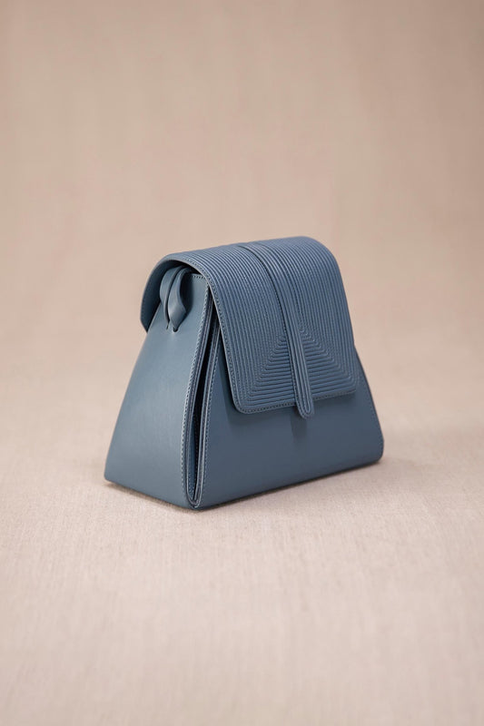 Leather Naia Shoulder Bag – Blue