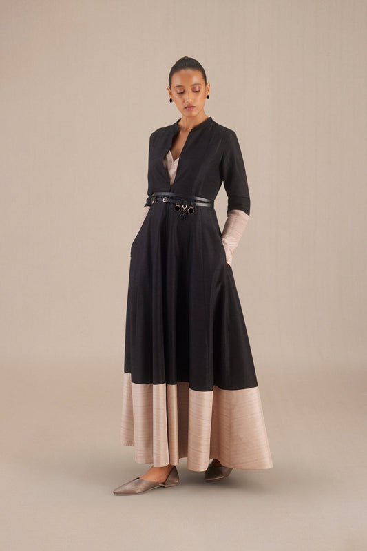 Silk Zahra Abaya Set – Black