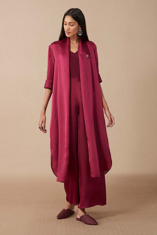 Organza Aileen Throw Set – Red