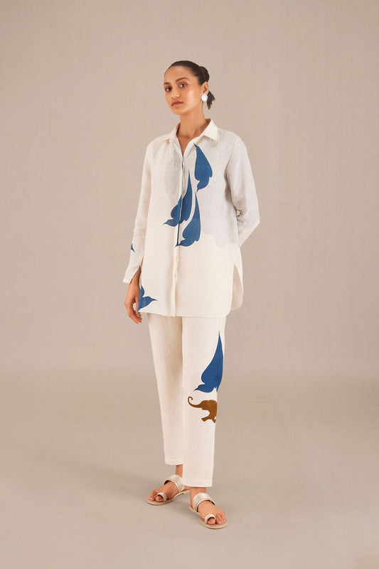Linen Keyah Shirt Co-ord Set – Ivory