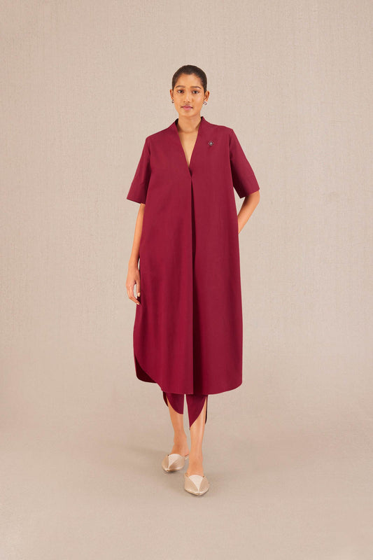 Cotton Eira Tunic Set – Red