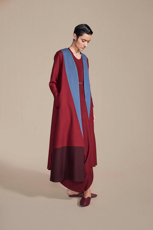 Wool Afiyah Jacket – Red