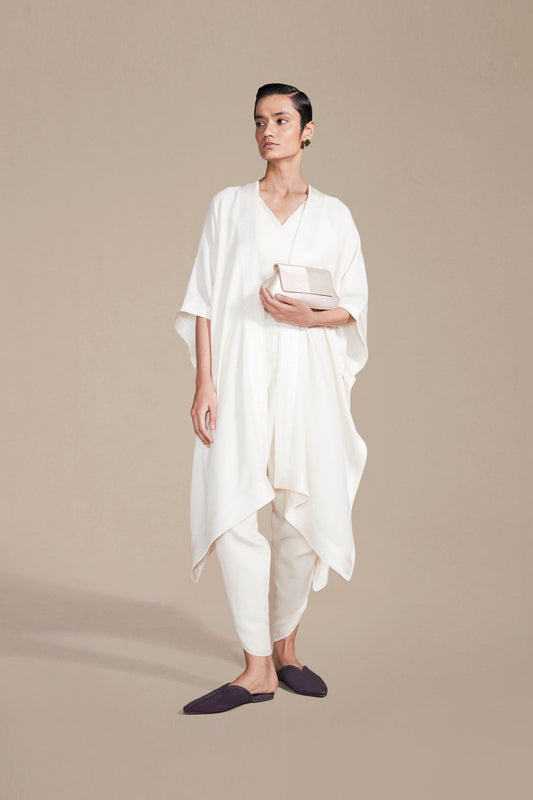 Wool Adarah Cape Set – Ivory