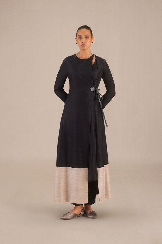Silk Inas Tunic Set – Black