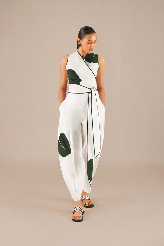 Cotton Esma Wrap Top Set – Ivory