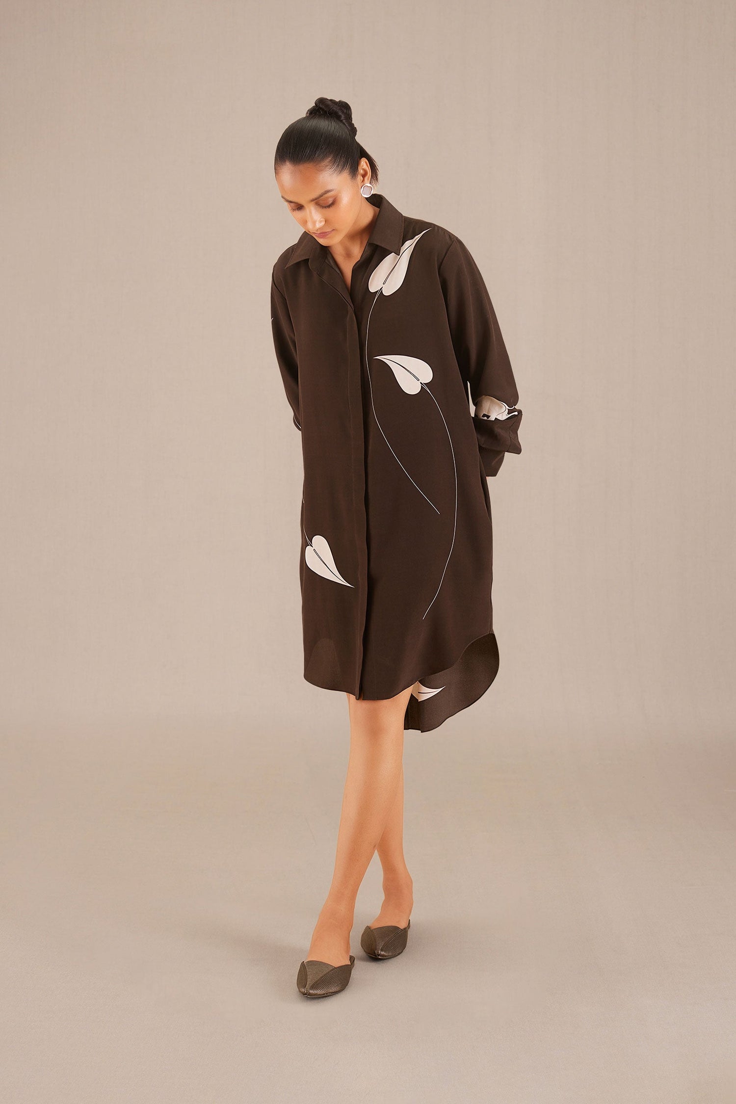 Emilia Shirt Dress - Dark Brown