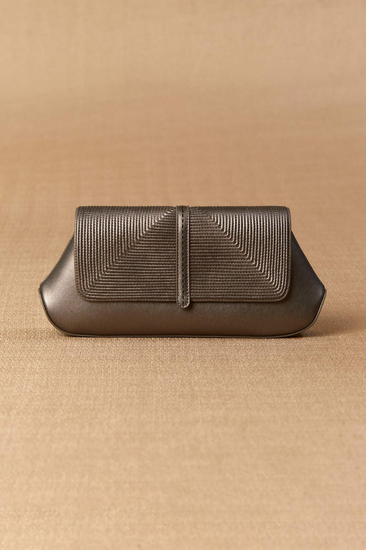 Faux Leather Izrah Clutch – Metallics