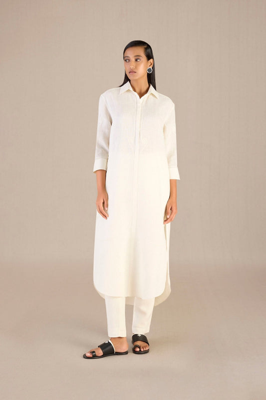 Linen Rahima Tunic Set – Ivory